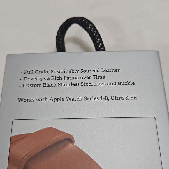 Apple Watch Band In Natural Tan Leather - Picture 3 of 4